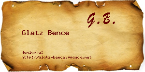 Glatz Bence névjegykártya