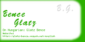 bence glatz business card
